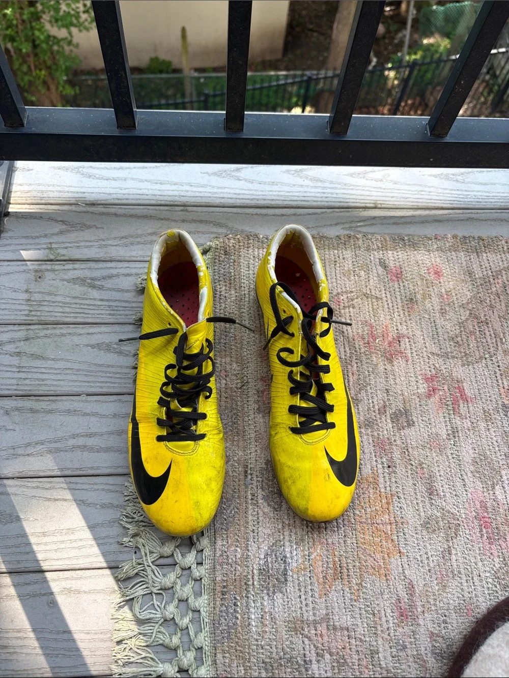 Nike Yellow and Black Soccer Cleats